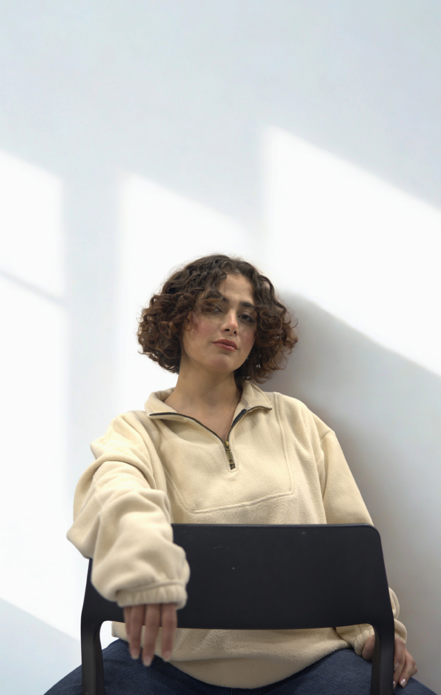 Beige Quarter Zipper