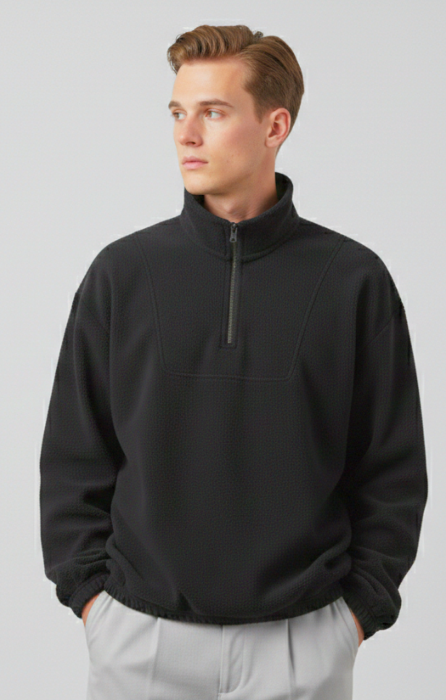 Black Quarter Zipper