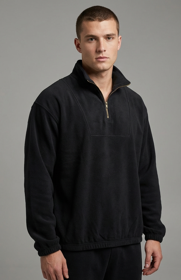 Black Quarter Zipper