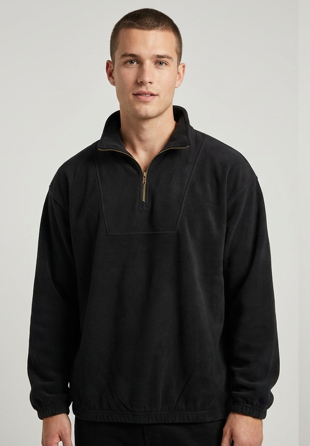 Black Quarter Zipper