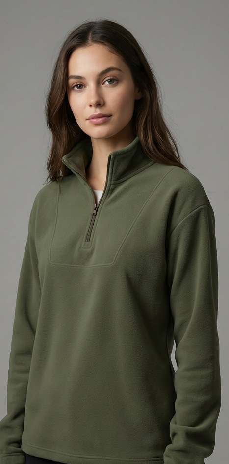 Green Quarter Zipper