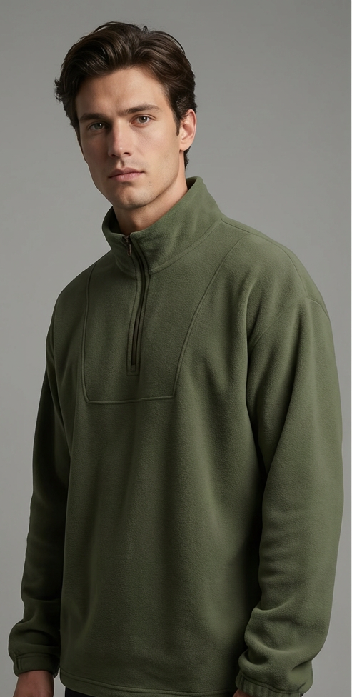 Green Quarter Zipper