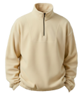 Beige Quarter Zipper