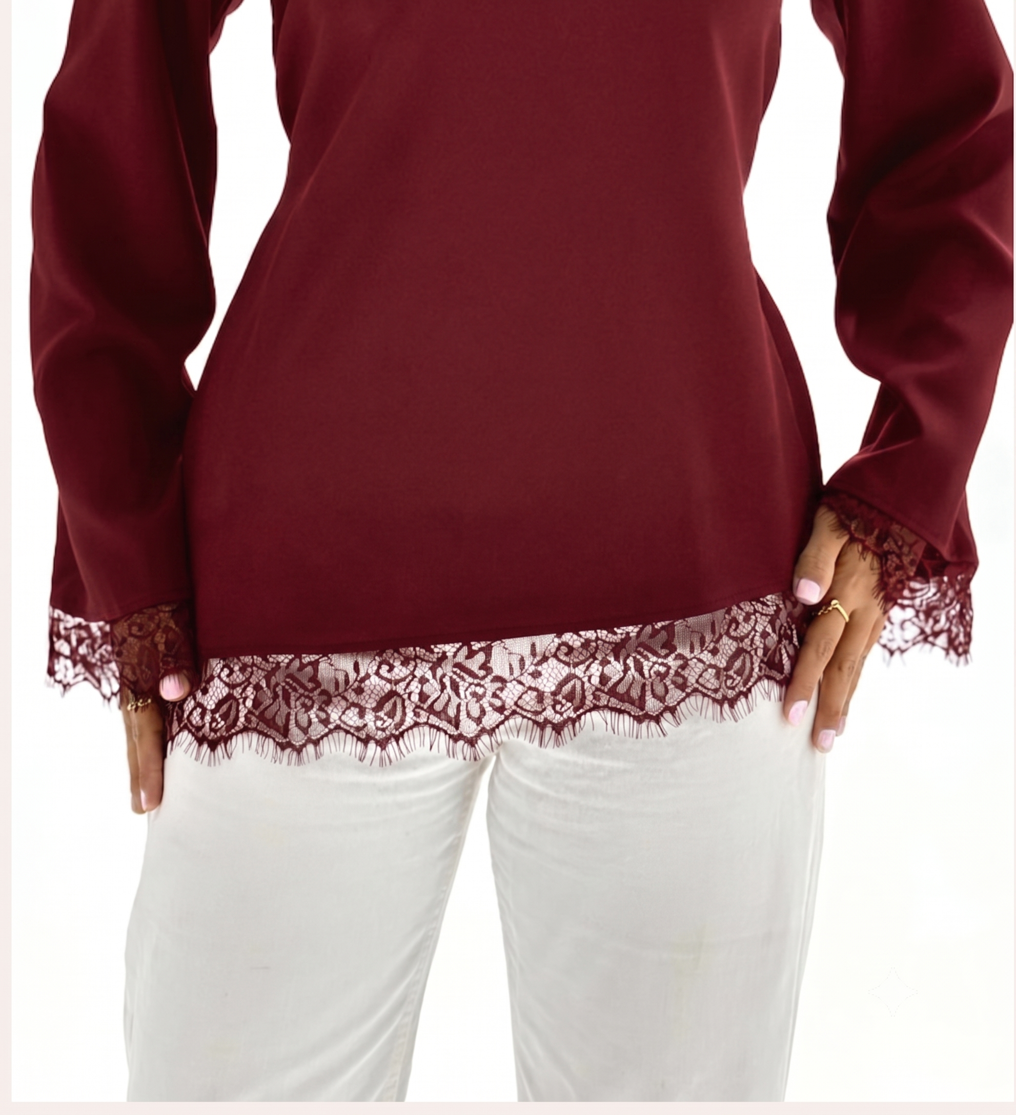 Burgundy Lace top