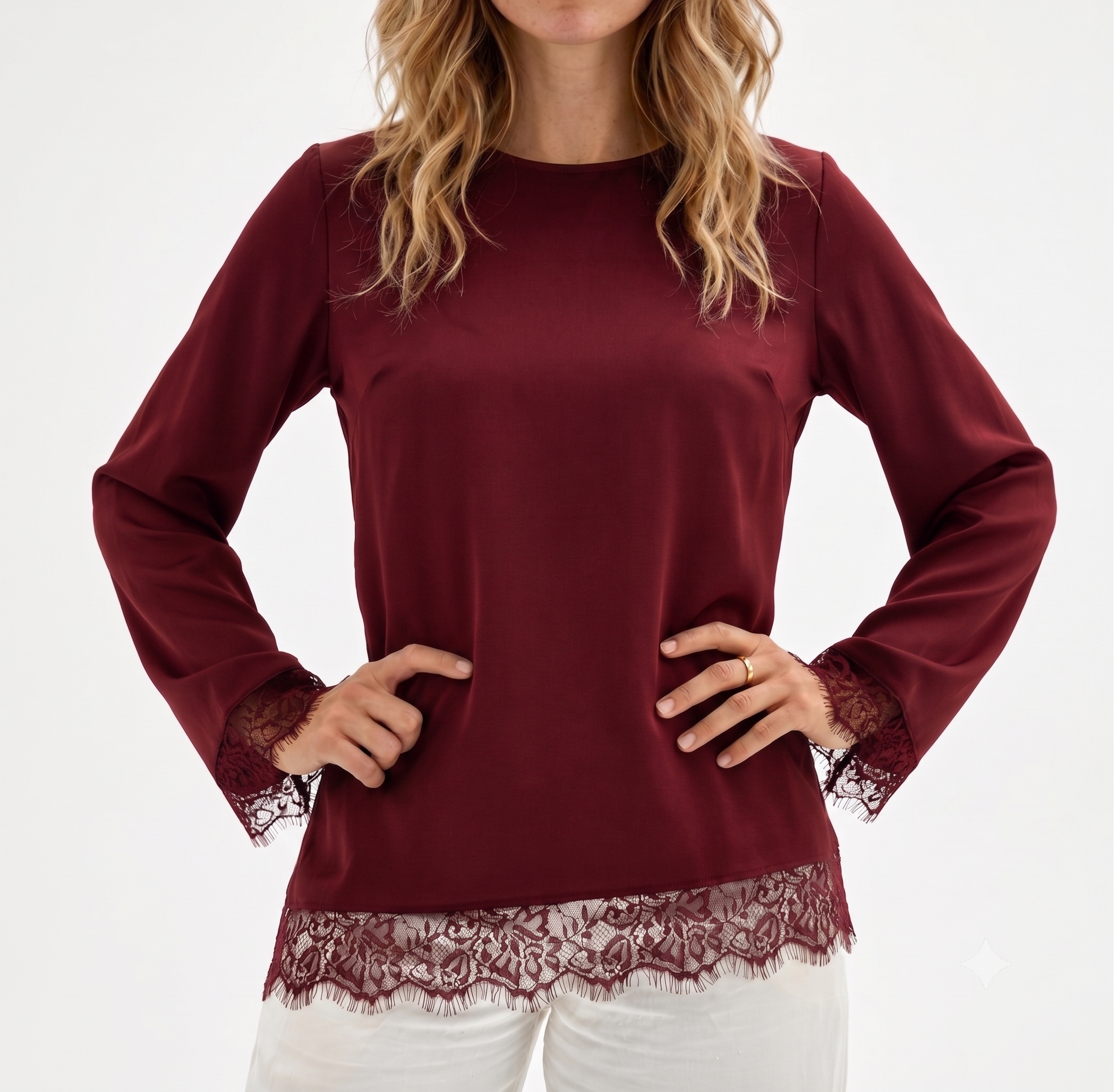 Burgundy Lace top