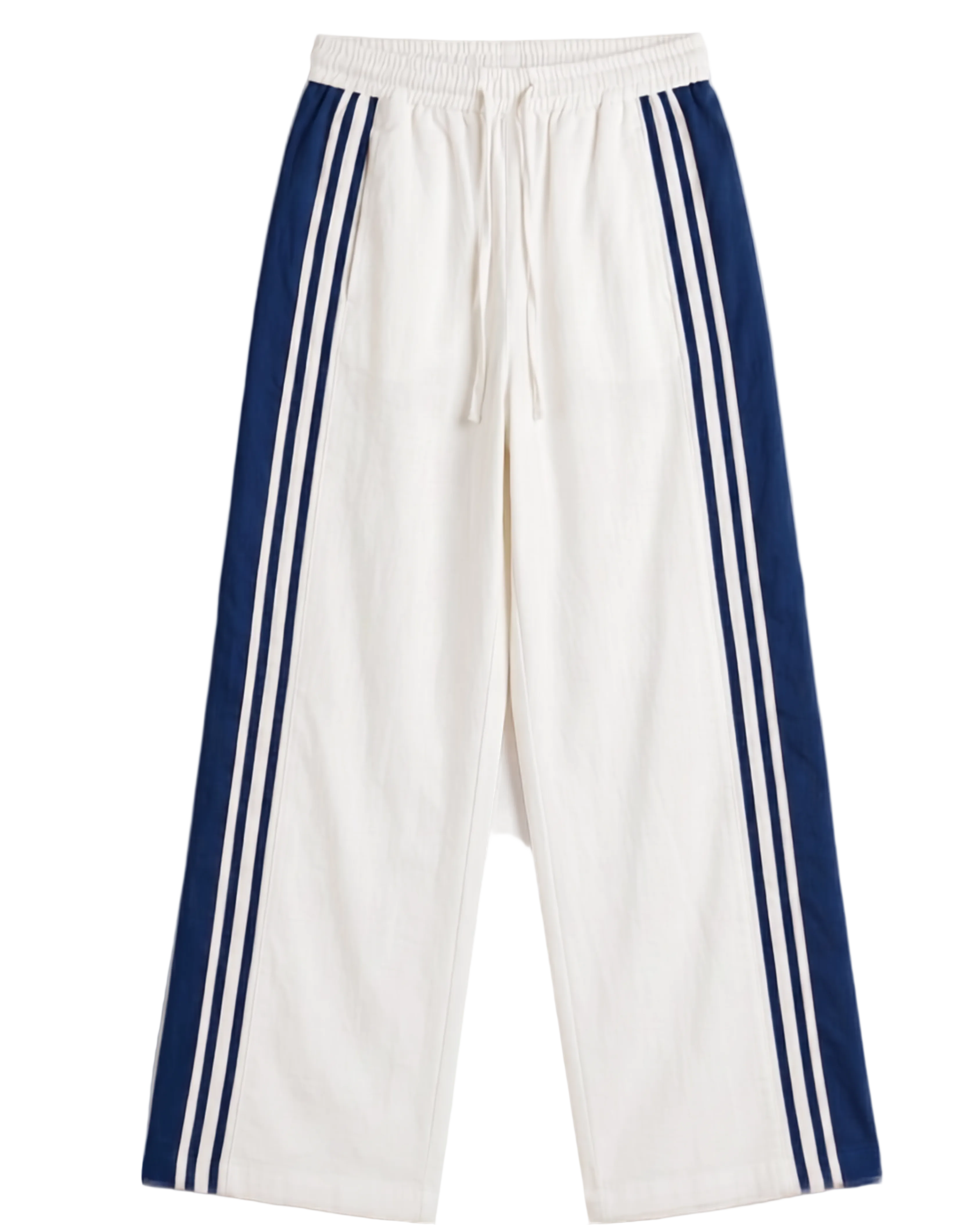 Navy Blue Gabardien Strip Pants